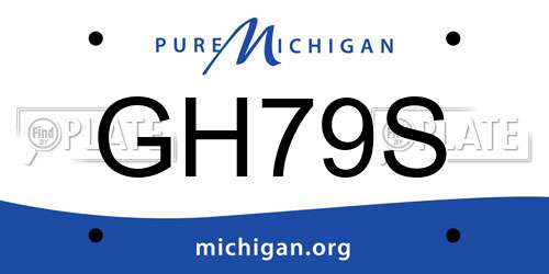 GH79S Michigan License Plate
