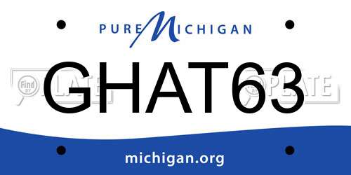 GHAT63 Michigan License Plate