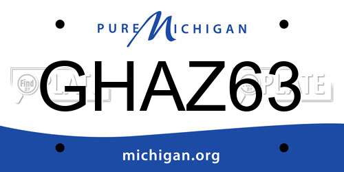 GHAZ63 Michigan License Plate