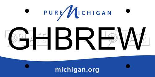 GHBREW Michigan License Plate