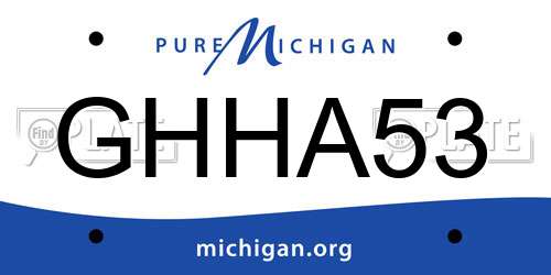 GHHA53 Michigan License Plate