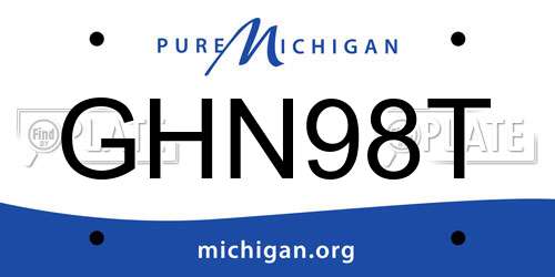GHN98T Michigan License Plate