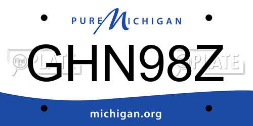GHN98Z Michigan License Plate