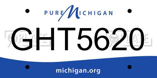 GHT5620 Michigan License Plate