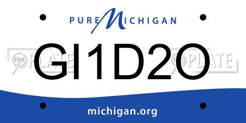 GI1D2O Michigan License Plate