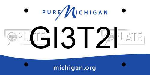 GI3T2I Michigan License Plate