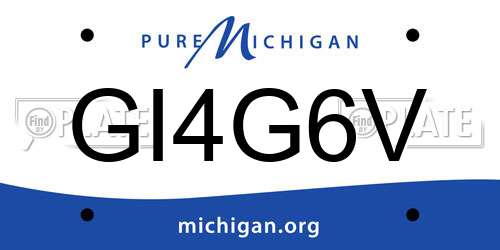 GI4G6V Michigan License Plate