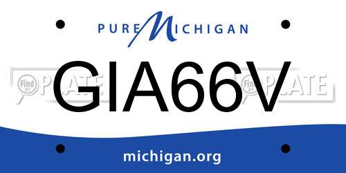 GIA66V Michigan License Plate