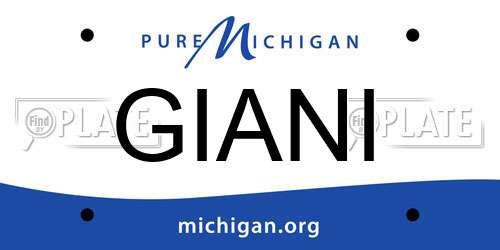 GIANI Michigan License Plate