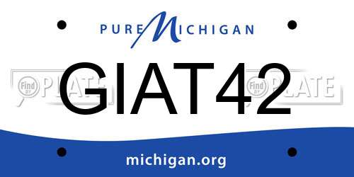 GIAT42 Michigan License Plate