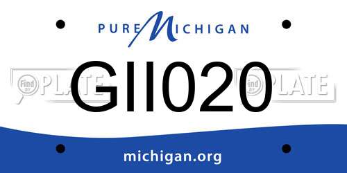 GII020 Michigan License Plate
