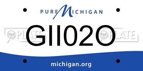 GII02O Michigan License Plate