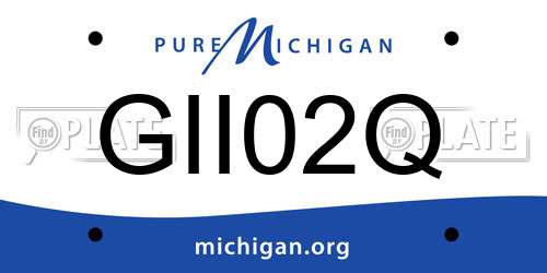 GII02Q Michigan License Plate