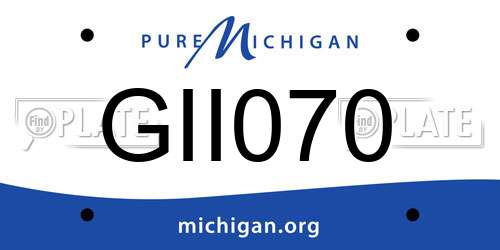 GII070 Michigan License Plate