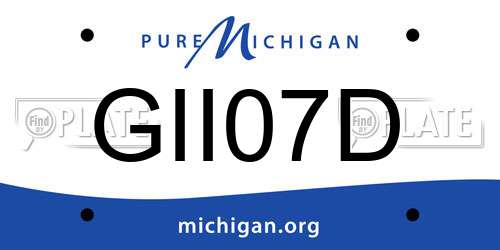 GII07D Michigan License Plate