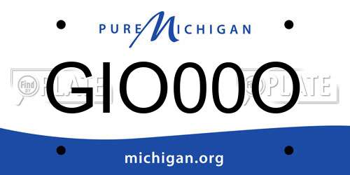 GIO00O Michigan License Plate