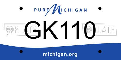 GK110 Michigan License Plate