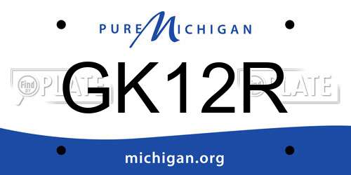 GK12R Michigan License Plate