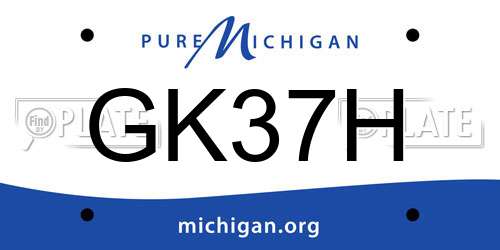 GK37H Michigan License Plate