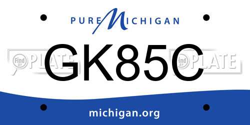 GK85C Michigan License Plate