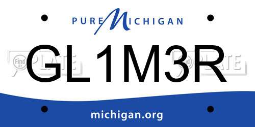 GL1M3R Michigan License Plate