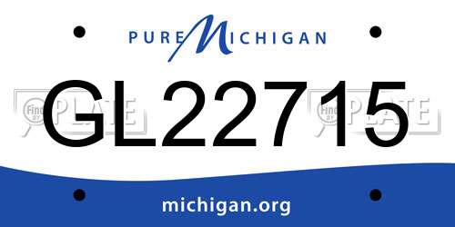 GL22715 Michigan License Plate