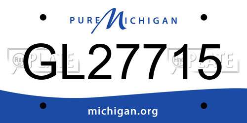 GL27715 Michigan License Plate