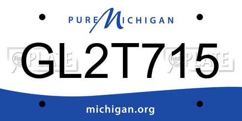 GL2T715 Michigan License Plate