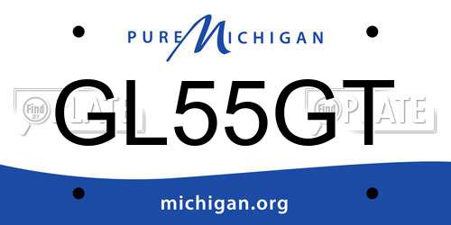 GL55GT Michigan License Plate