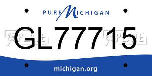 GL77715 Michigan License Plate