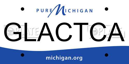 GLACTCA Michigan License Plate