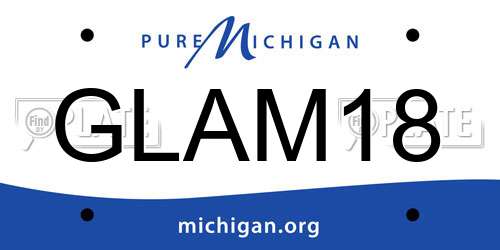 GLAM18 Michigan License Plate