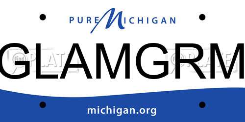 GLAMGRM Michigan License Plate