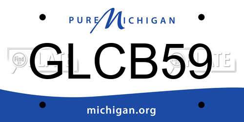 GLCB59 Michigan License Plate