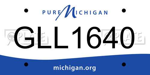 GLL1640 Michigan License Plate