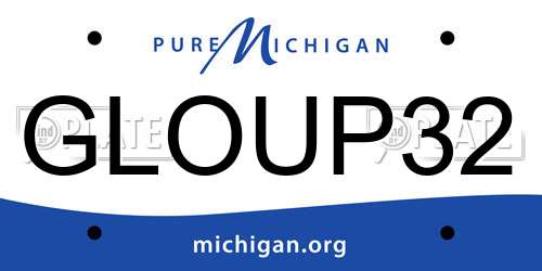 GLOUP32 Michigan License Plate