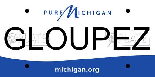 GLOUPEZ Michigan License Plate