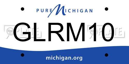GLRM10 Michigan License Plate
