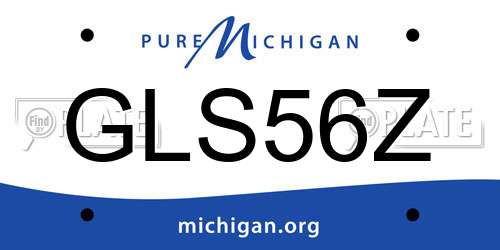 GLS56Z Michigan License Plate