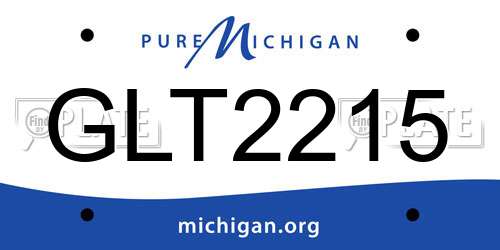 GLT2215 Michigan License Plate