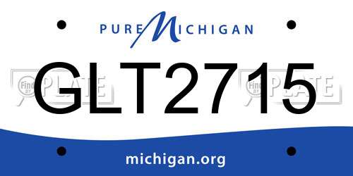 GLT2715 Michigan License Plate