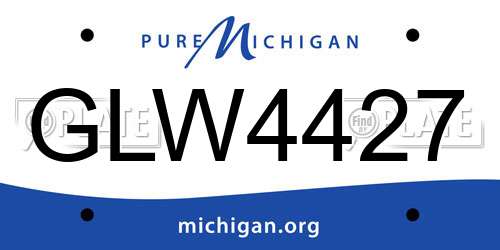 GLW4427 Michigan License Plate