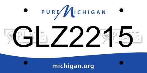 GLZ2215 Michigan License Plate