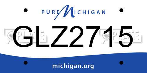 GLZ2715 Michigan License Plate