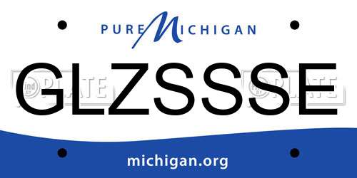 GLZSSSE Michigan License Plate