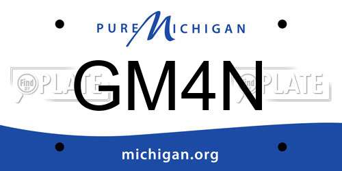 GM4N Michigan License Plate