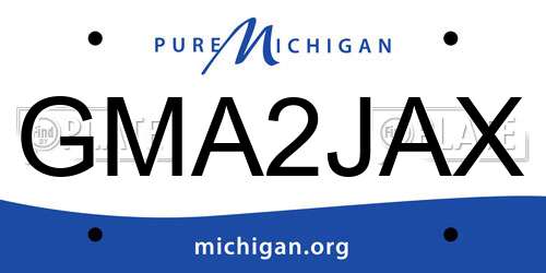 GMA2JAX Michigan License Plate