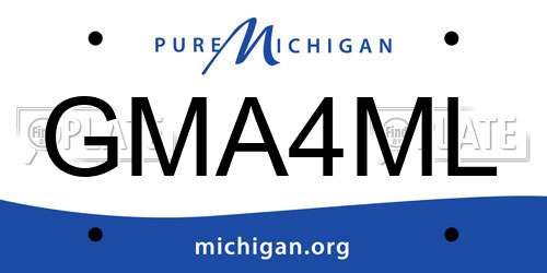 GMA4ML Michigan License Plate