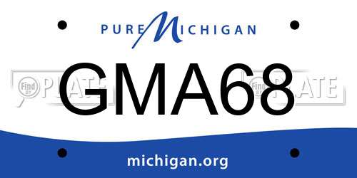 GMA68 Michigan License Plate