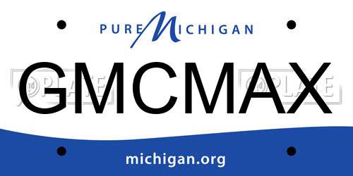 GMCMAX Michigan License Plate
